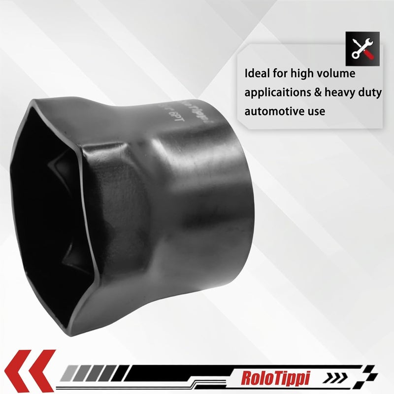 RoloTippi 3-3/4-Inch 6 Point Wheel Bearing Locknut Socket, 3/4-Inch Drive, for Axle Nut Socket, Remove and Install Wheel Bearing Nuts, Carbon Steel, Powder-Coated (3-3/4" 6PT, 3/4" Drive) - Image 5